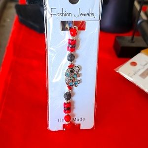 Braided Elephant Bracelet Red